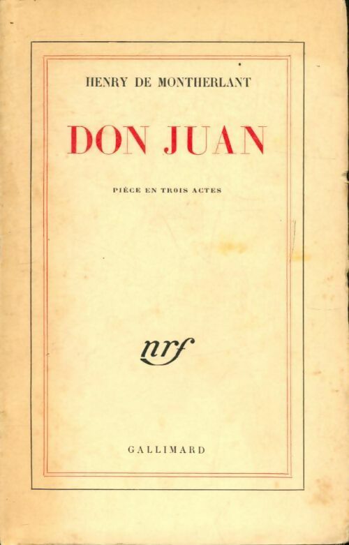 Livrenpoche : Don Juan - Henry De Montherlant - Livre