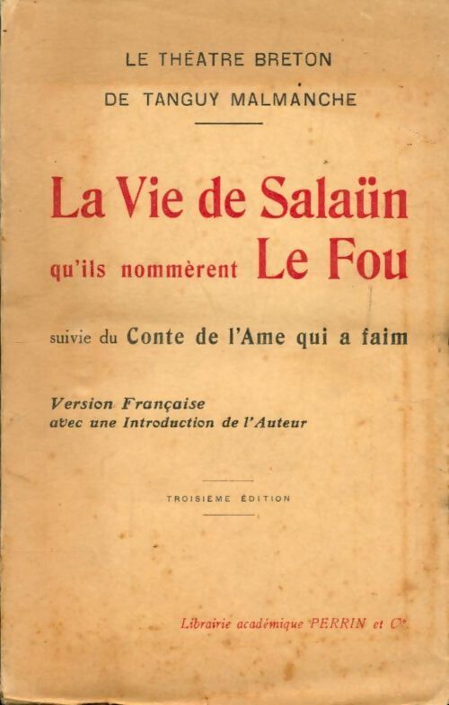 La vie de Salaün qu'ils nommèrent le fou - Tanguy Malmanche - Livre