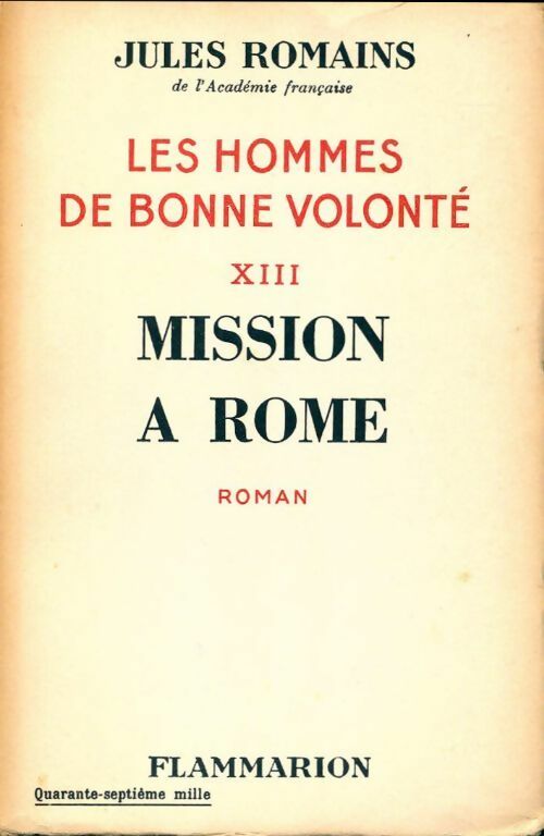Livrenpoche : Les hommes de bonne volonté Tome XIII : Mission à Rome - Jules Romains - Livre
