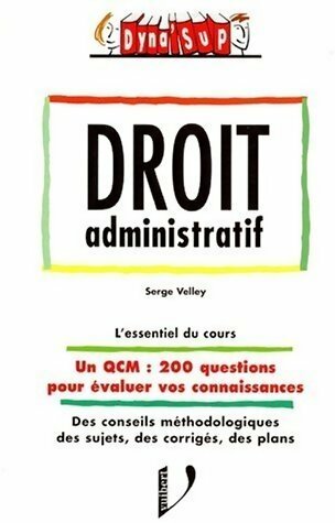 Livrenpoche : Droit administratif - Serge Velley - Livre