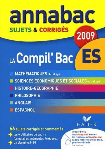 Livrenpoche : La compil'bac ES : Sujets et corrigés 2009 - Richard Bréhéret - Livre