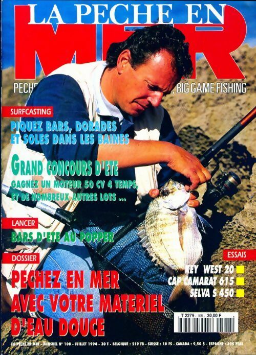 Livrenpoche : La pêche en mer n°108 : Pêchez en me avec votre matériel d'eau douce - Collectif - Livre