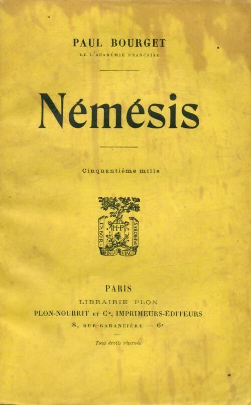Livrenpoche : Némésis - Paul Bourget - Livre