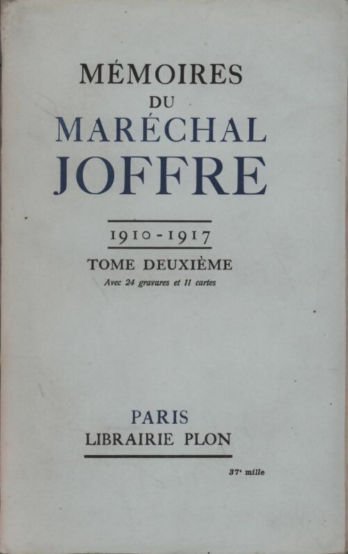 Livrenpoche : Mémoires du Maréchal Joffre Tome II - Inconnu - Livre