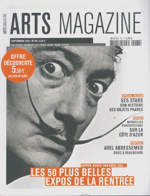 Livrenpoche : Arts magazine n°68 : Les 50 plus belles expos de la rentrée - Collectif - Livre