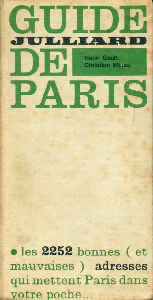 Guide Julliard de Paris - Henri Gault -  Julliard GF - Livre