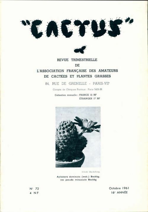 Livrenpoche : Cactus n°72 - Collectif - Livre
