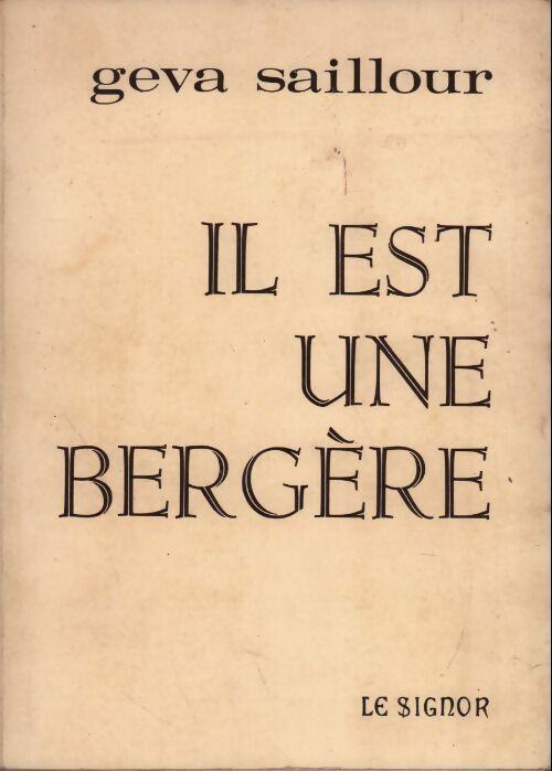 Livrenpoche : Il est une bergère - Geva Saillour - Livre
