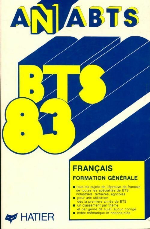 Français BTS 1983 - Collectif -  Annabts - Livre