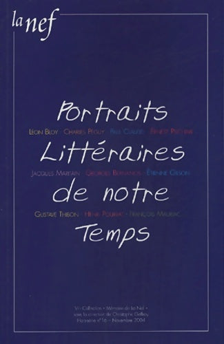 Livrenpoche : La nef hors série n°16 : Portraits littéraires de notre temps - Collectif - Livre
