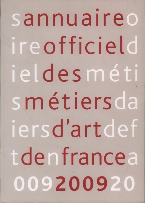 Livrenpoche : Annuaire officiel des métiers de France 2009 - Collectif - Livre