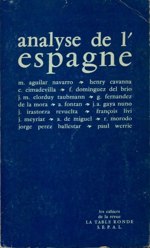 Livrenpoche : Analyse de l'Espagne - Collectif - Livre