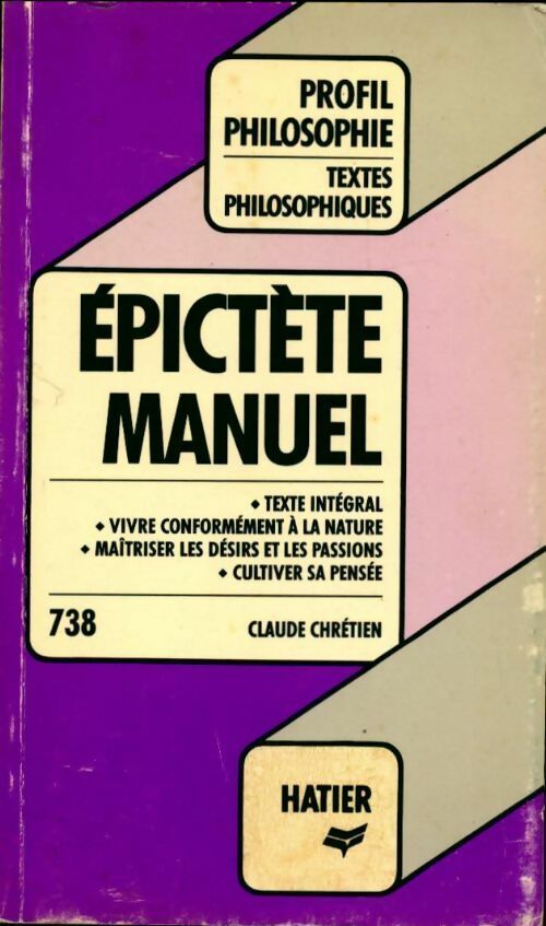 Livrenpoche : Epictète. Manuel - P Philo0738 - Livre