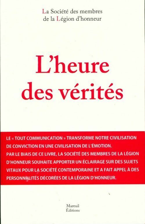 Livrenpoche : L'heure des vérités - Collectif - Livre