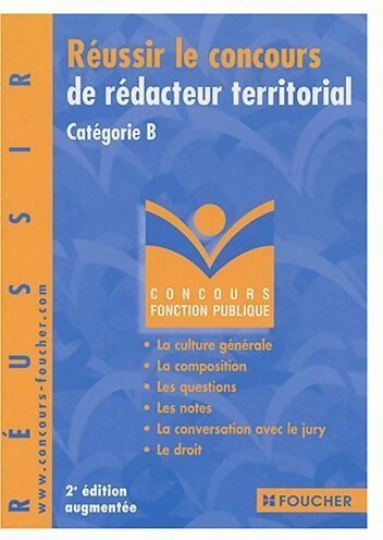 Livrenpoche : Réussir le concours de rédacteur territorial  Catégorie B - Christian Carcagno - Livre