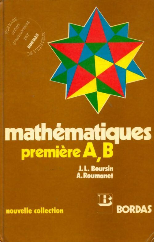 Livrenpoche : Mathématiques 1ère A / B - Jean-Louis Boursin - Livre