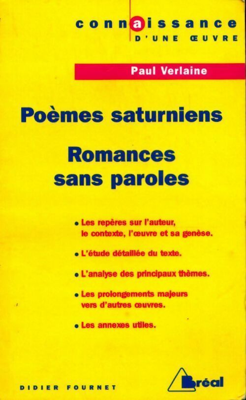 Oeuvres complètes de Paul Verlaine Tome I : Poèmes saturniens - Paul Verlaine - Livre