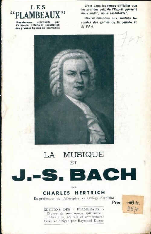 Livrenpoche : La musique et J.S. Bach - Charles Hertrich - Livre