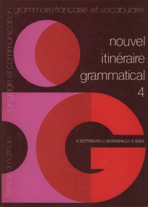 Livrenpoche : Nouvel itinéraire grammatical 4e - Collectif - Livre