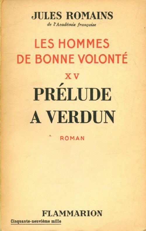 Livrenpoche : Les hommes de bonne volonté Tome XV : Prélude à Verdun - Jules Romains - Livre