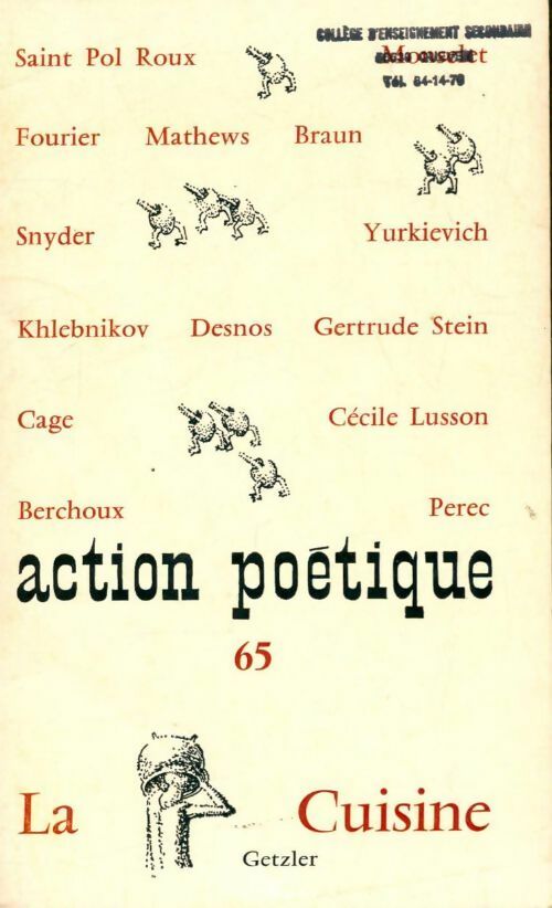 Livrenpoche : Action poétique n°65 : La cuisine - Collectif - Livre