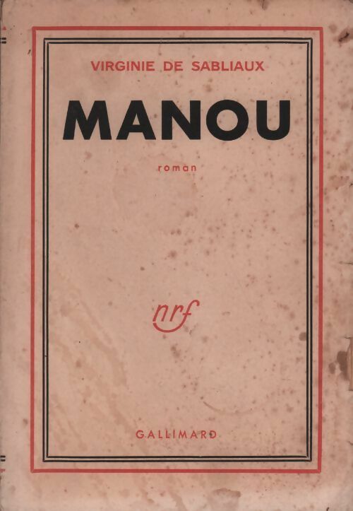 Livrenpoche : Manou - Virginie De Sabliaux - Livre