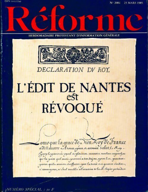 Livrenpoche : Réforme n°2084 : L'édit de Nantes est revoqué - Collectif - Livre