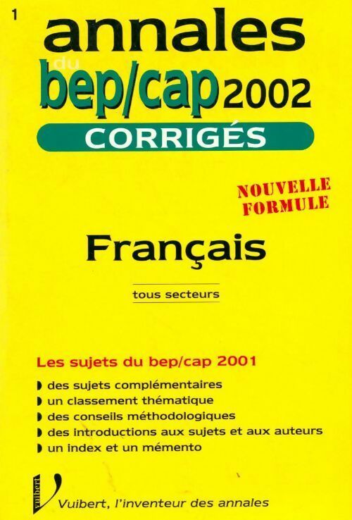 Livrenpoche : Français BEP/CAP. Corrigés 2002 - Alain Prost - Livre
