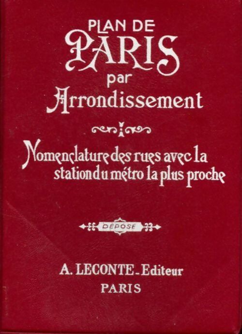 Livrenpoche : Plan de Paris par arrondissement - Leconte - Livre