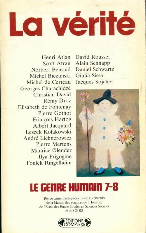 Livrenpoche : Le genre humain n°7-8 : la vérité - Collectif - Livre