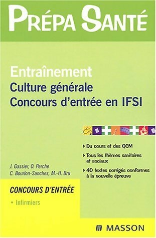 Livrenpoche : Entraînement. Culture générale concours d'entrée en IFSI - Collectif - Livre