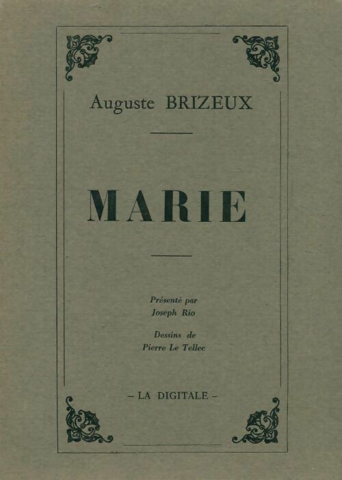 Marie - Auguste Brizeux -  Digitale GF - Livre