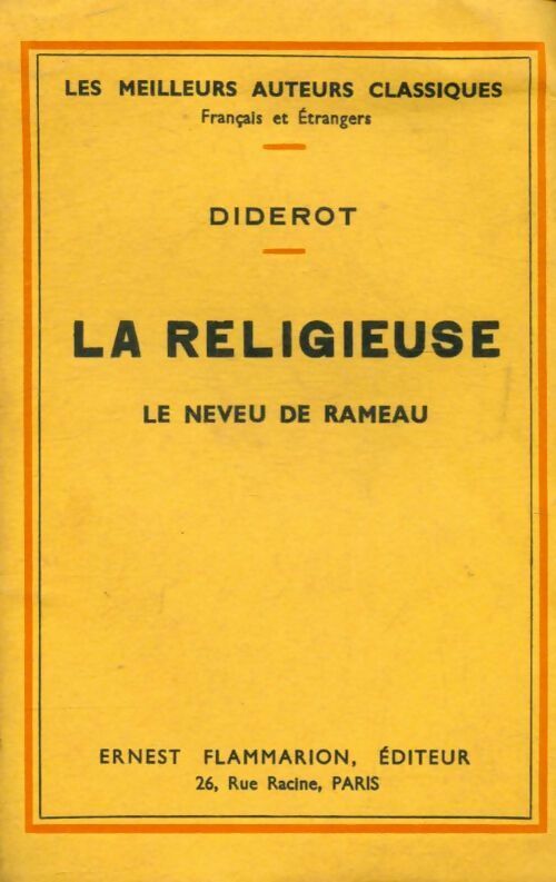 Livrenpoche : La religieuse / le neveu de Rameau - Denis Diderot - Livre