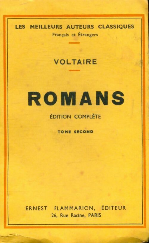 Livrenpoche : Romans Tome II - Voltaire - Livre