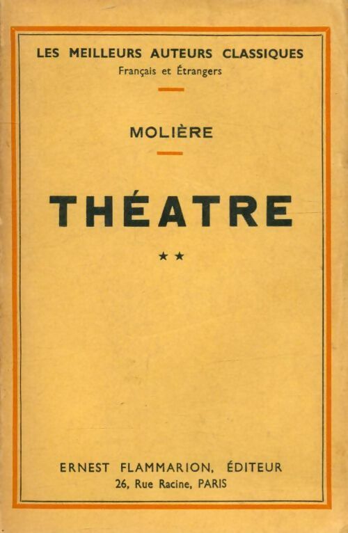 Livrenpoche : Théâtre tome II - Molière - Livre