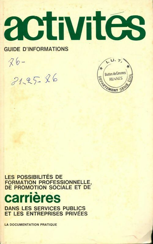 Livrenpoche : Activités 1970 - Collectif - Livre
