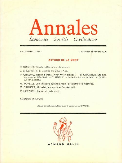 Livrenpoche : Annales 31e année n°1 : Autour de la mort - Collectif - Livre