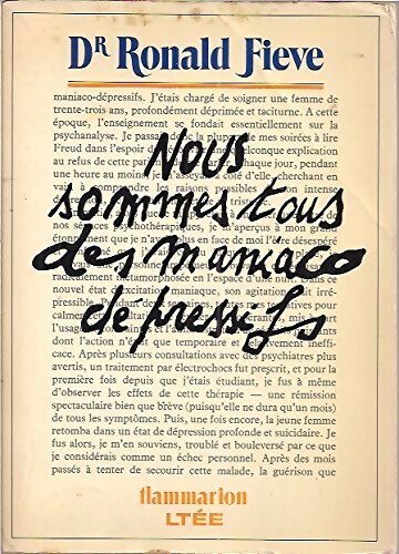 Livrenpoche : Nous sommes tous des maniaco-dépressifs - Dr Ronald Fieve - Livre