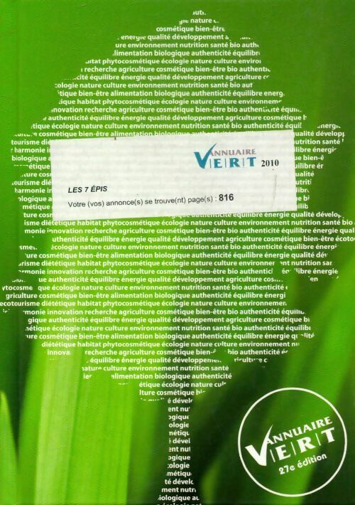 Livrenpoche : Annuaire vert 2010 - Collectif - Livre