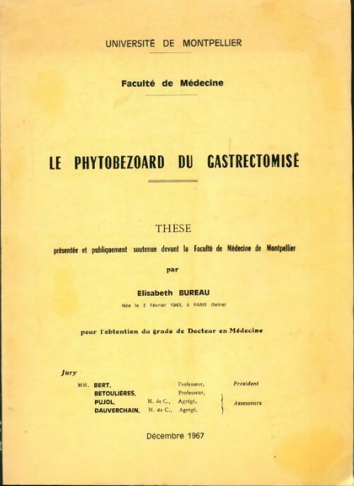 Livrenpoche : Le phytobezoard du gastrectomisé - Elisabeth Bureau - Livre