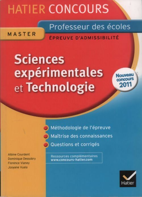 Livrenpoche : Sciences expérimentales et technologie. Concours professeur des écoles 2011 - Florence Vianey - Livre