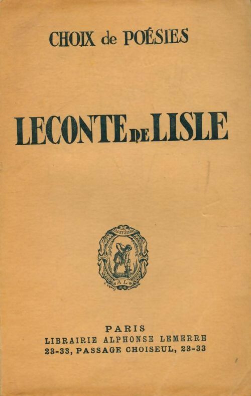 Livrenpoche : Choix de poésies - Charles Leconte de Lisle - Livre