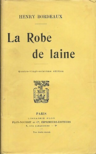 Livrenpoche : La robe de laine - Henri Bordeaux - Livre