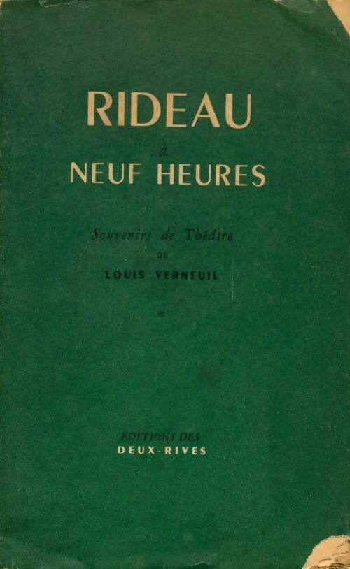 Livrenpoche : Rideau à neuf heures - Louis Verneuil - Livre