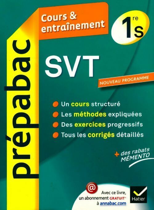 Livrenpoche : SVT 1ère S. Cours & entraînement - Jean-Claude Hervé - Livre