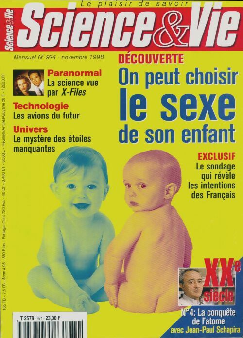 Livrenpoche : Science & vie n°974 : On peut choisir le sexe de sont enfant - Collectif - Livre