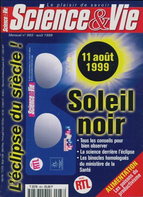 Livrenpoche : Science & vie n°983 : Soleil noir - Collectif - Livre