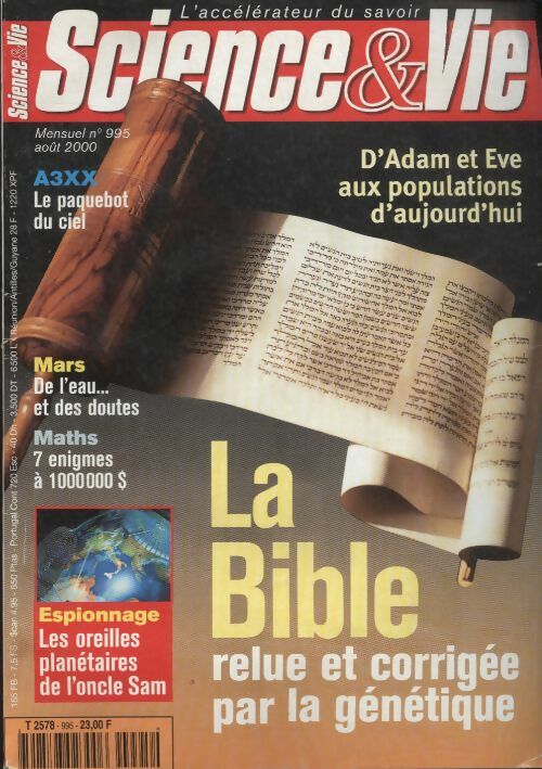 Livrenpoche : Science & vie n°995 : la bible relue et corrigée par la génétique - Collectif - Livre