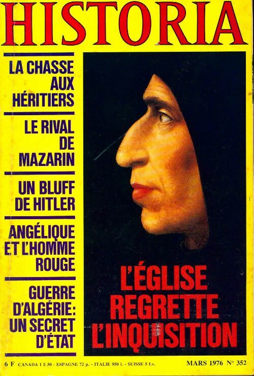 Livrenpoche : Historia n°352 : L'église regrette l'inquisition - Collectif - Livre