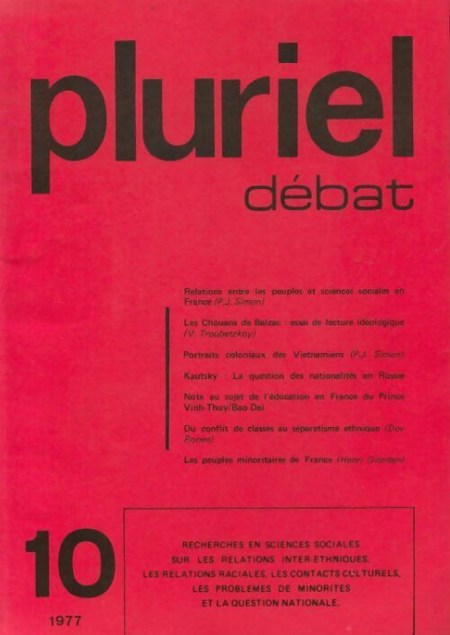 Livrenpoche : Pluriel n°10 - Collectif - Livre